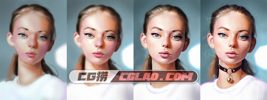 格鲁吉亚艺术家Rene Gorecki CG角色肖像插画 3D模型渲染图,rene-gorecki-steps.jpg