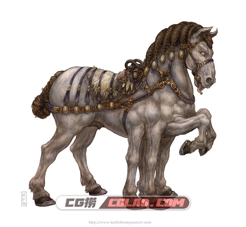 基斯·汤普森 KeithThompson 超现实游戏生物武器原画设定参考,sleipnir.jpg