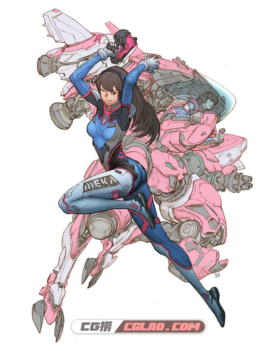 守望先锋之DVA 角色原画设计同人原画特辑 174P,D.VA-(38).jpg