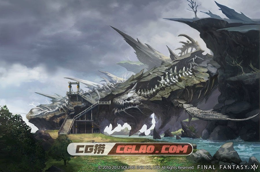Final Fantasy XIV 最终幻想14 场景角色生物原画三视图合集 198P,ff14-earth-bridge.jpg