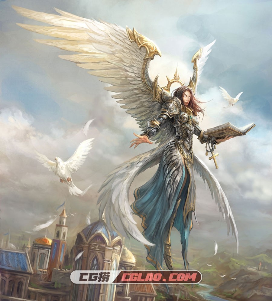 天使恶魔等带有翅膀类的角色原画设计参考素材 2100p,23.jpg