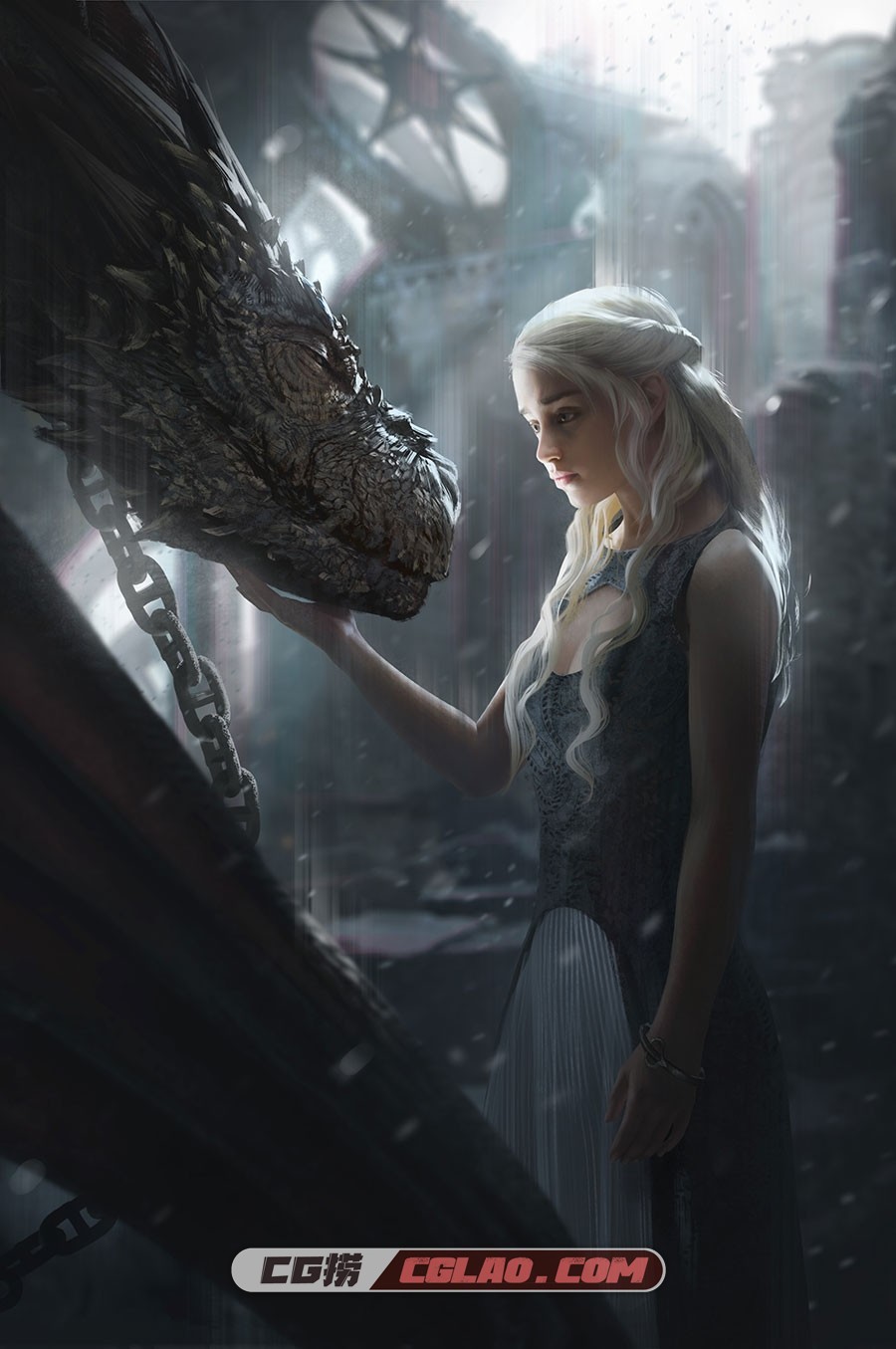 李艺川 G-HOST LEE 角色场景原画作品参考 下载 75P,0_Daenerys,-G-host-Lee_01.jpg