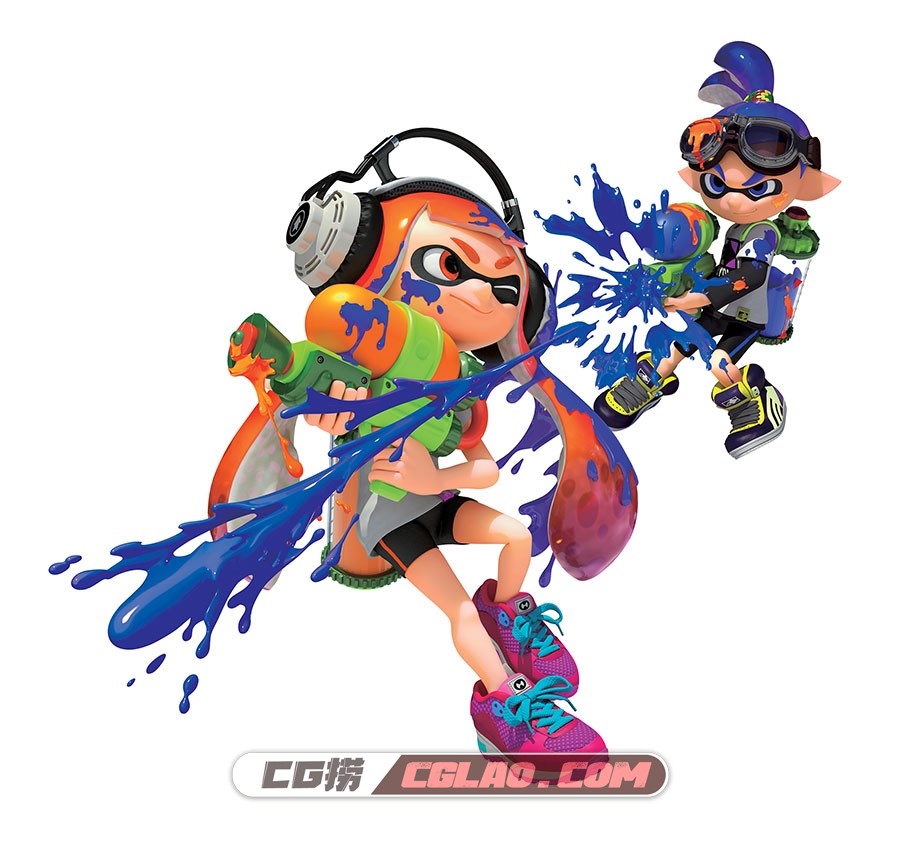 Splatoon 喷射战士 射击游戏场景角色设计CG原画参考下载 178P,cg (6).jpg