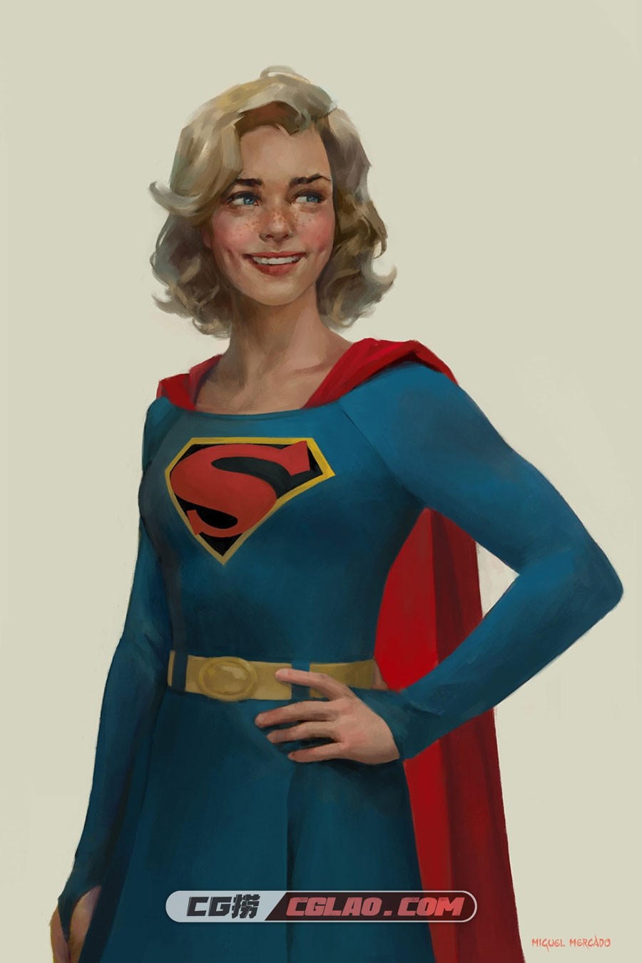 画师 Miguel Mercado 风格很飒的姐姐们 插画肖像作品赏析 97P,0_Supergirl,-Miguel-Mercado_01.jpg