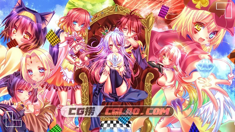 NO GAME NO LIFE 游戏人生 角色海报插画壁纸 百度网盘图包下载,游戏人生-(88).jpg