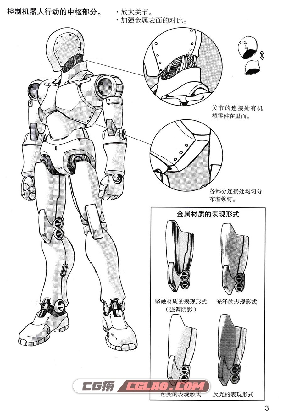 日本漫画手绘技法经典教程13 机器人的画法百度云电子版PDF,日本漫画手绘技法经典教程13机器人的画法009.jpg