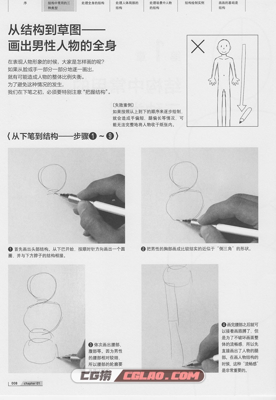 超级漫画素描技法 人物结构篇 漫画教程电子版PDF格式百度云,Untitled009.jpg