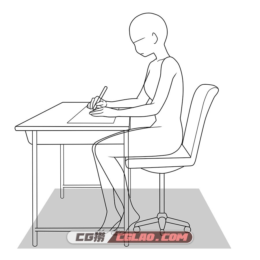 可以直接使用的女孩姿势500 PDF格式漫画教程 百度网盘下载,048_03.jpg