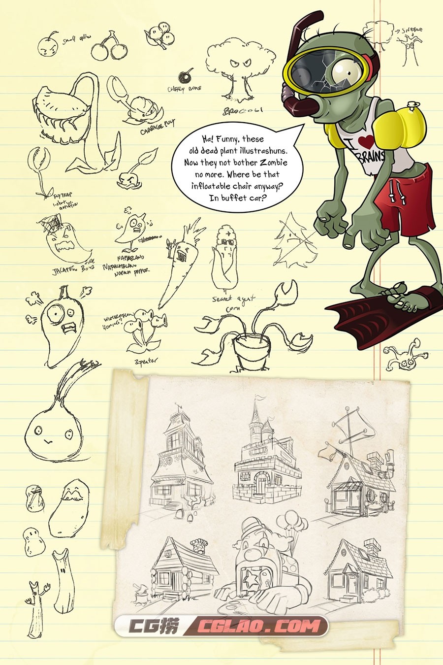 Plants vs. Zombies 植物大战僵尸 艺术设定集百度网盘下载,The-Art-of-Plants-vs.-Zombies꧇-A-Visual-Book-•-(P010).jpg