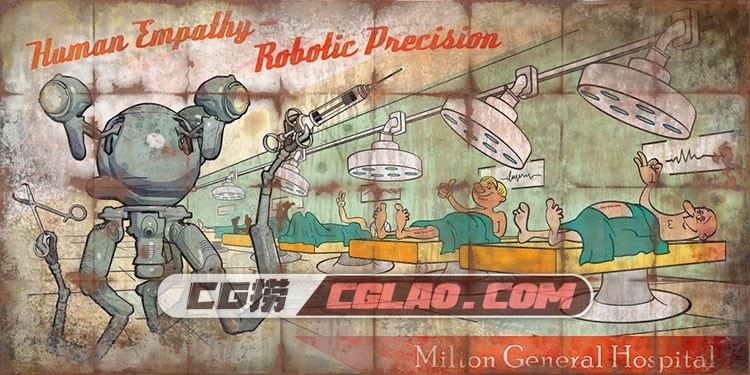 游戏辐射4 插画海报作品图包 百度网盘下载 119P,milton_general_hospital_billboard___fallout_4_by_plank_69-d9hqbcg.jpg