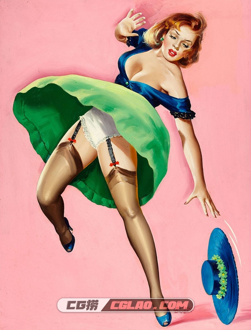 PIN UP GIRLS 复古女郎插画作品赏析 百度网盘下载,peter-driben-pinup-artist_54.jpg