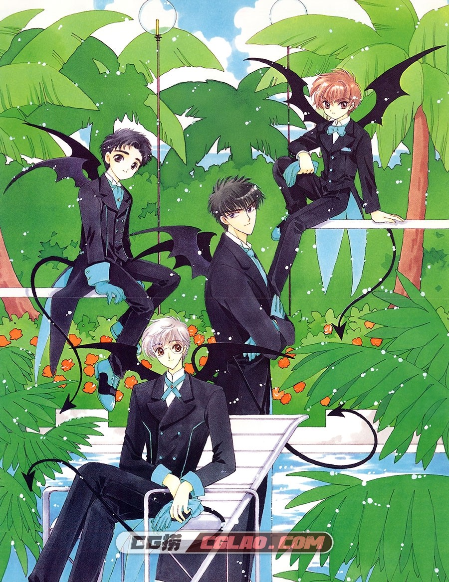 CLAMP 魔卡少女樱原画画集1 百度网盘下载,04--pullout-poster-back.jpg