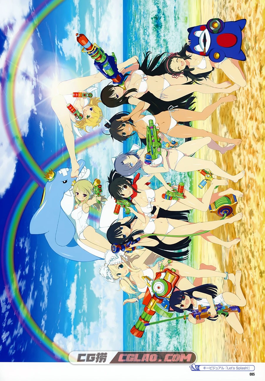 闪乱神乐 沙滩戏水 官方插画画集 设定资料集百度网盘下载,Senran_Kagura_Peach_Beach_Splash_Artbook_008.jpg