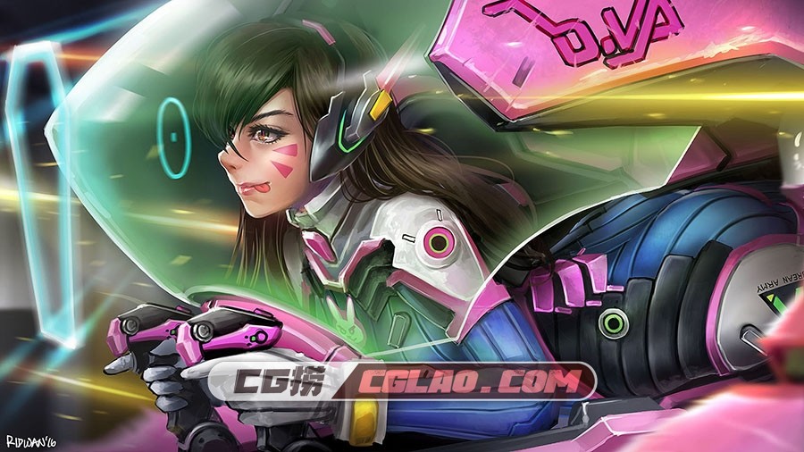 守望先锋d.va 战斗服女孩纸插画作品合集 百度网盘下载,D.VA (137).jpg