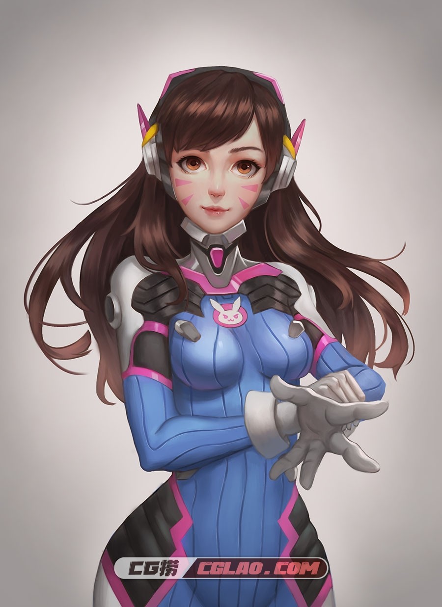 守望先锋d.va 战斗服女孩纸插画作品合集 百度网盘下载,D.VA (13).jpg