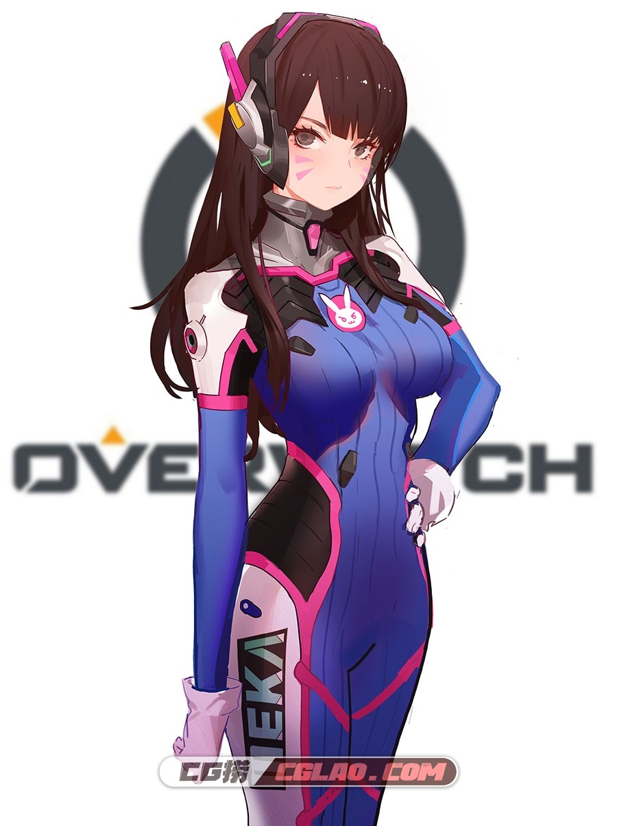 守望先锋d.va 战斗服女孩纸插画作品合集 百度网盘下载,D.VA (129).jpg