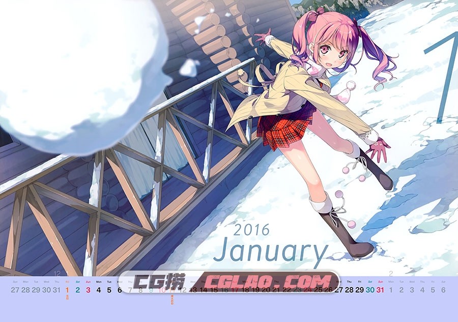 2016 Calendar カントク 画集百度网盘下载,01.jpg