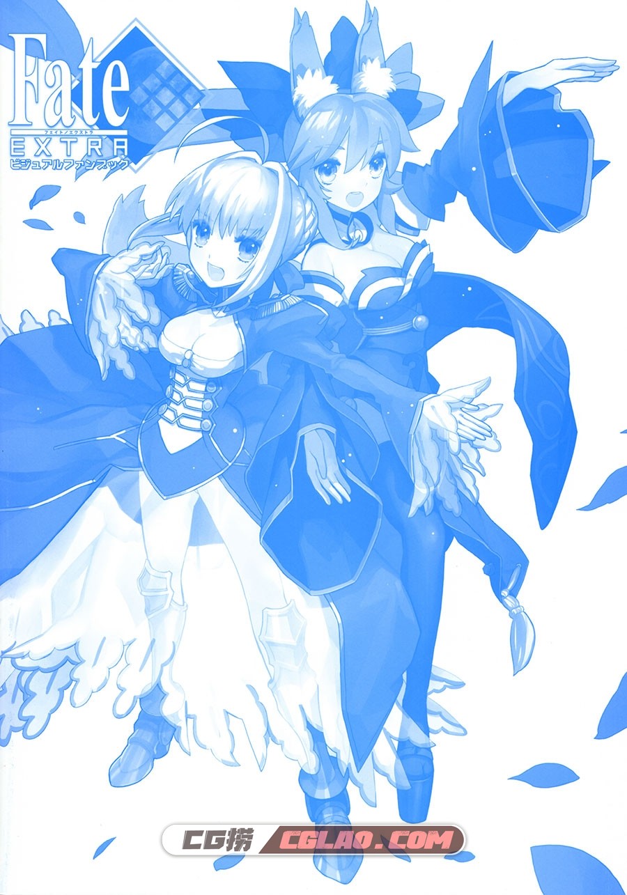 Fate/Extra Visual Fanbook 游戏设定资料画集百度网盘下载,Fate.Extra.VF_000_c01.jpg