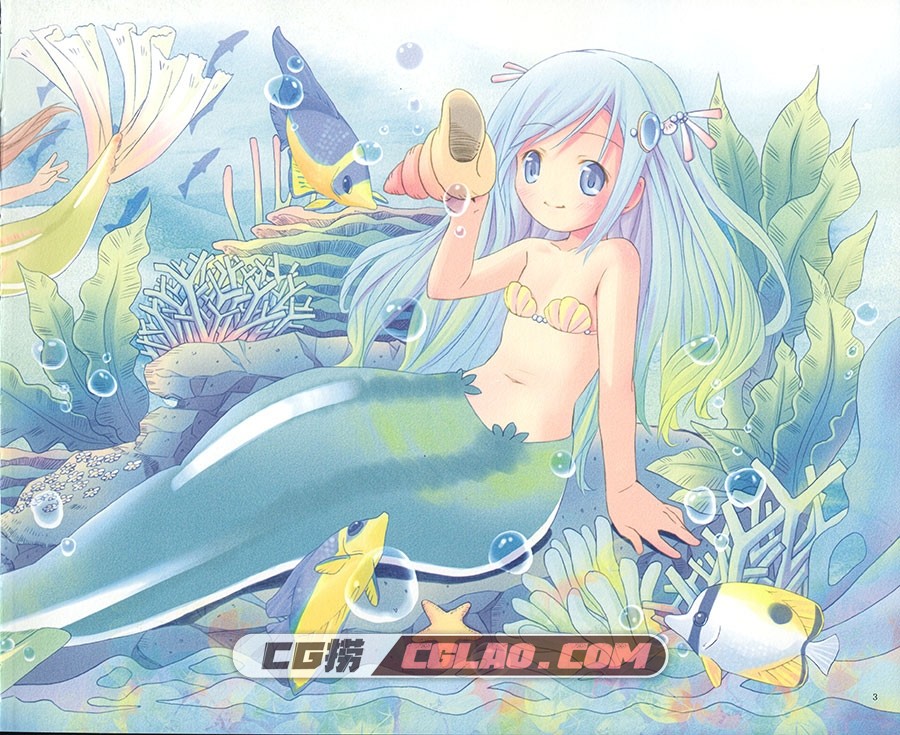 POP WONDERLAND - にんぎょひめ POP 萌系插画画集百度网盘下载,Mermaid_11.jpg