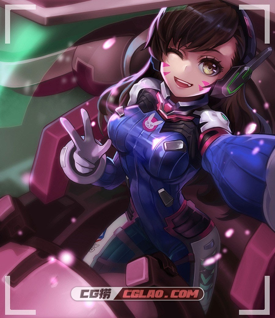 宋哈娜D.Va 游戏同人角色插画作品 百度网盘下载 301P,2.jpg