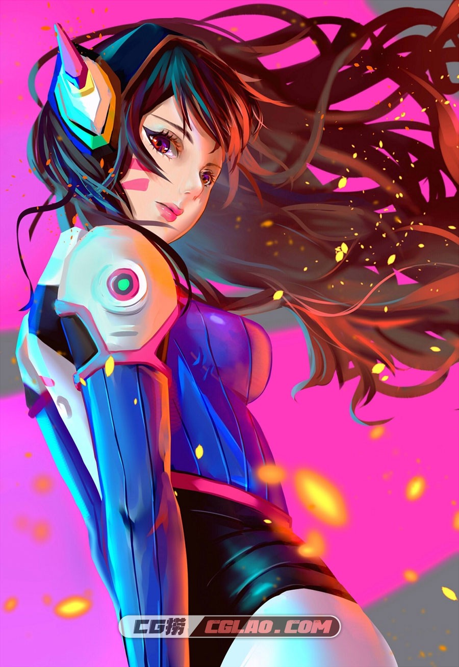 宋哈娜D.Va 游戏同人角色插画作品 百度网盘下载 301P,D.VA-(36).jpg