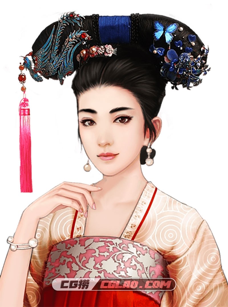 中式古装游戏宫廷风角色人物立绘 百度网盘下载 1077P,50005.jpg