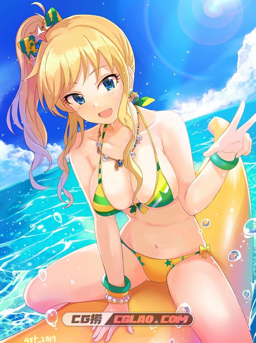 bikini girl 二次元角色人物插画壁纸图包下载 1110P,2.jpg