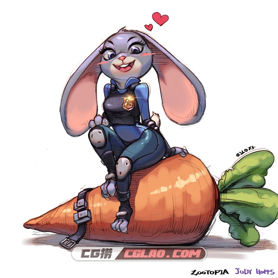 BARA Art 韩国画师 优秀同人插画以及练习线稿赏析 百度网盘,0_Animation &#039;Zootopia&#039;- &#039;Judy hopps&#039; Fan Art, BARA Art_01.jpg