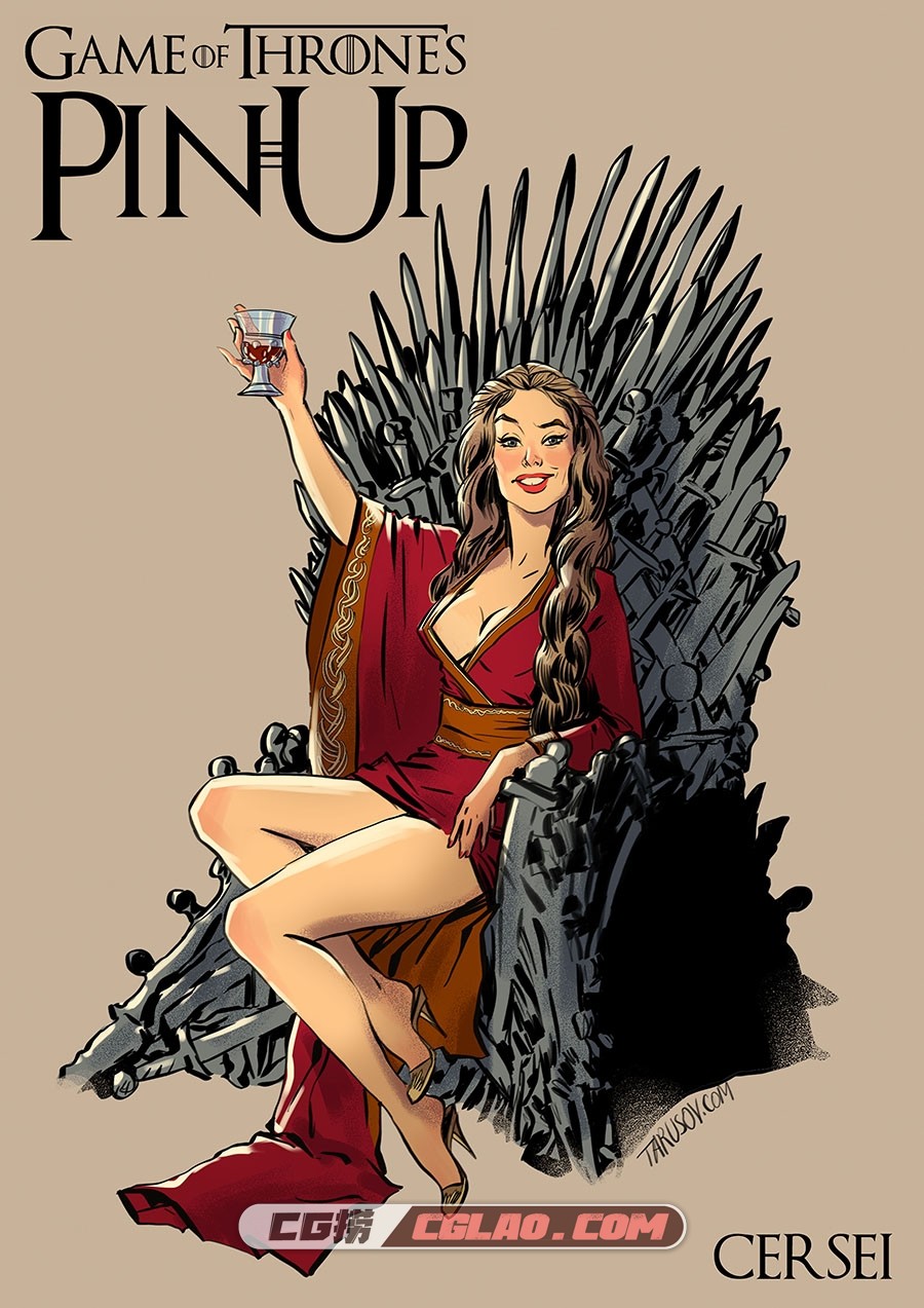 Game of Thrones 权力的游戏同人插画作品 百度网盘下载,cersei2.jpg