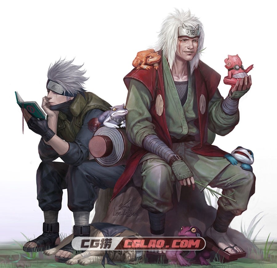 画师InHyuk Lee 人气英雄角色插画作品赏析 百度网盘下载,4_Toad Sage Jiraiya, InHyuk Lee_05.jpg