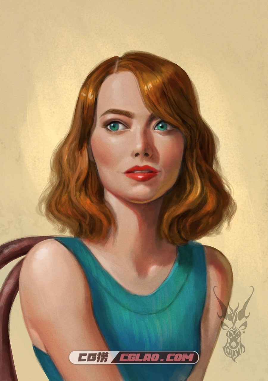 David Ardinaryas Lojaya 印度尼西亚画师 插画作品 百度网盘下载...,david-ardinaryas-lojaya-emma-stone.jpg