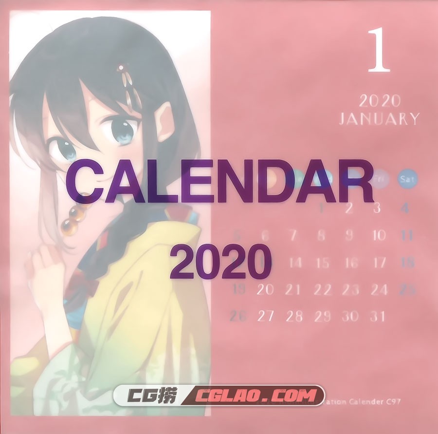 moni naoto CALENDAR 2020 P站画师萌系同人画集百度网盘下载,000.jpg