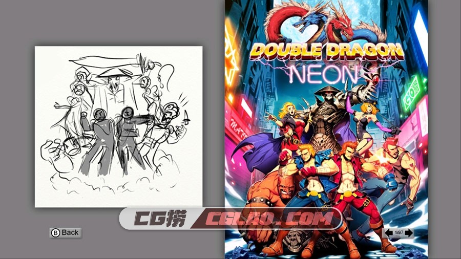 Double Dragon Neon Artbook 游戏设定资料集百度网盘下载,0001.jpg