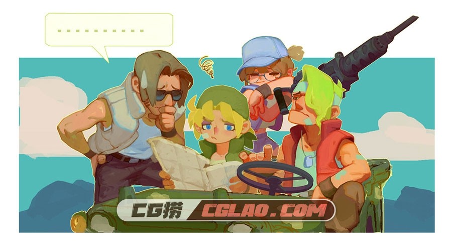 FENGLI LEE 国人画师角色原画作品图包 百度网盘下载 64P,Fan-art--JACKALamp;METALSLUG-2.jpg