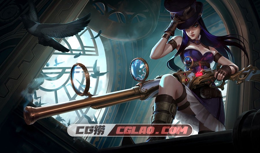 Jason Chan 游戏角色综合原画设定素材 百度网盘下载 81P,Caitlyn---League-of-Legends.jpg