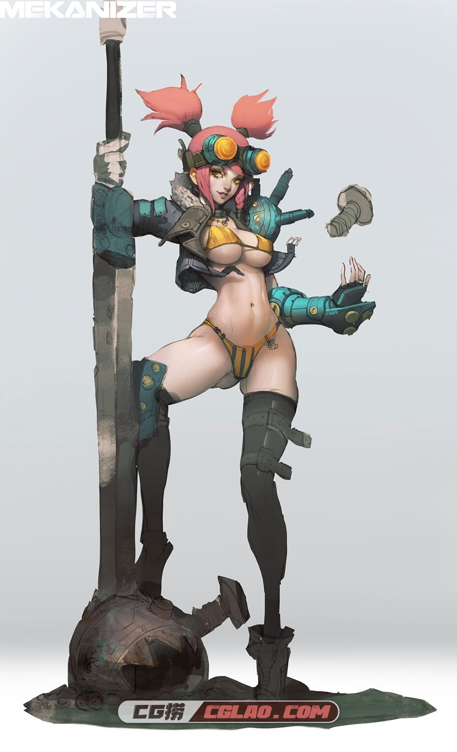 Tracer 游戏角色原画集含线稿素材 百度网盘下载 61P,Mekanizer-Alice-5-2.jpg