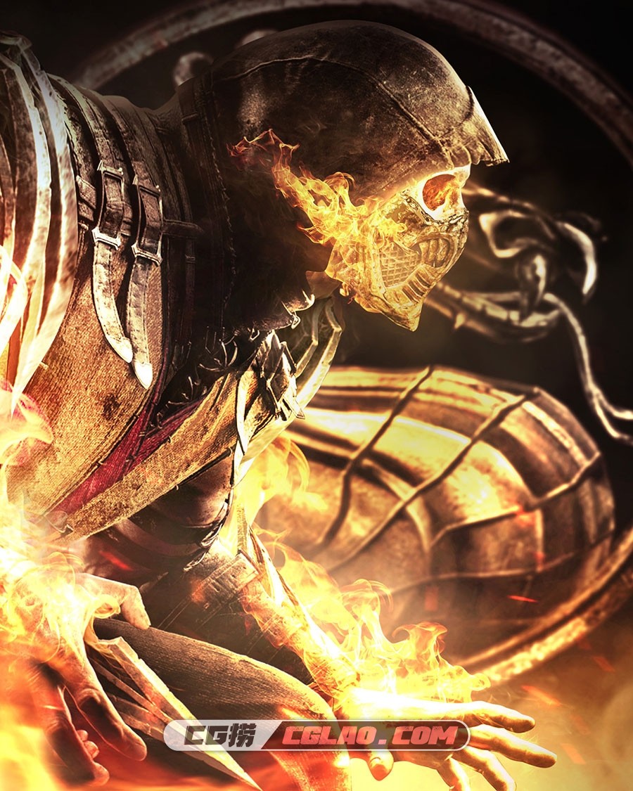 Mortal Kombat 11 角色概念原画设定集 百度网盘下载 14P,mizuri-official-scorpionmk11(80F86).jpg