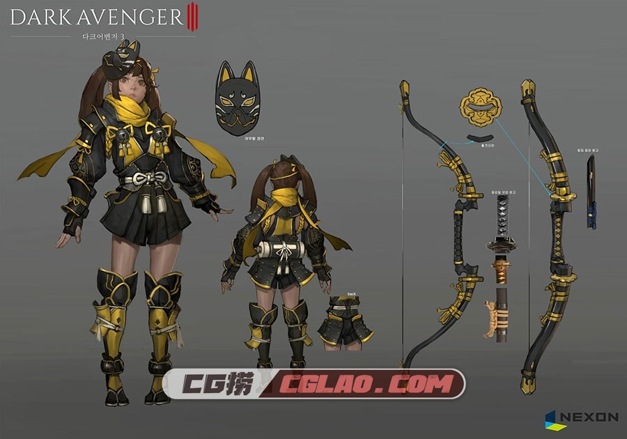 Dark Avenger3 角色人物道具原画设定美术素材 百度网盘下载 96P,4---namgwon-lee-2-ninja2.jpg