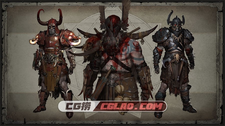 暗黑破坏神2Diablo IV 角色原画画集 百度网盘下载 21P,Barbarian_Legendaries.jpg