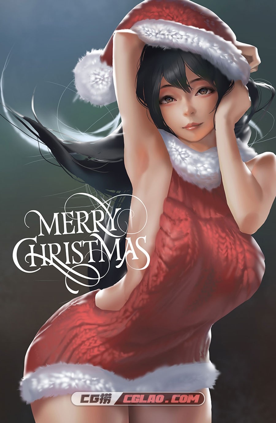 台湾画师BoXunLin 人物原画绘画作品集 百度网盘下载 119P,0_Christmas-card,-Bo-Xun-Lin_01.jpg